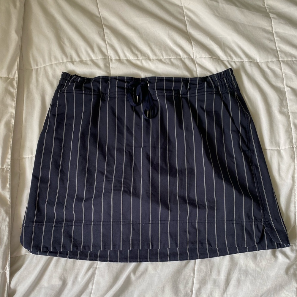 Athleta Navy Blue Pinstripe Skort